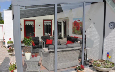 Transparente Seitenwand für Terrassenüberdachung
