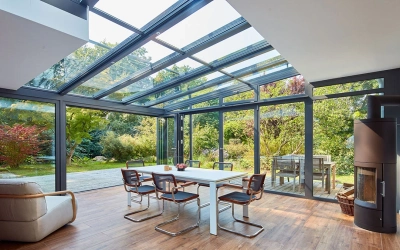 Wintergarten mit offenem Design
