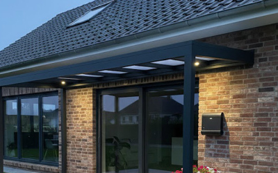 Eingangsvordach aus Metall