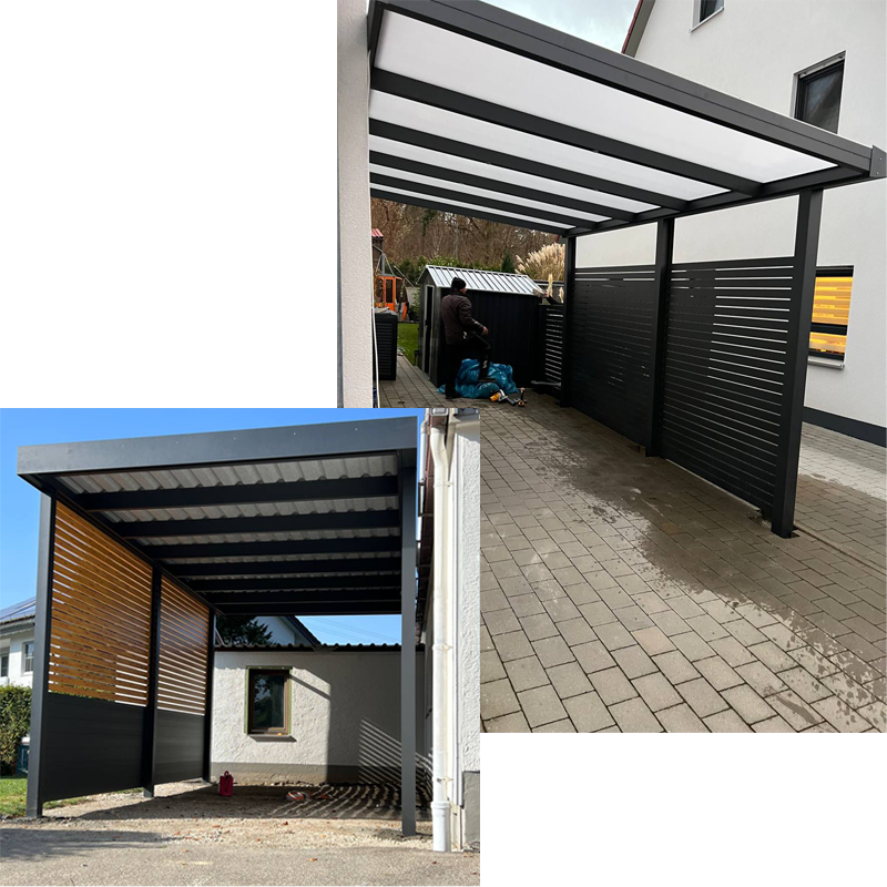 Bau von Carports in Auftrag geben